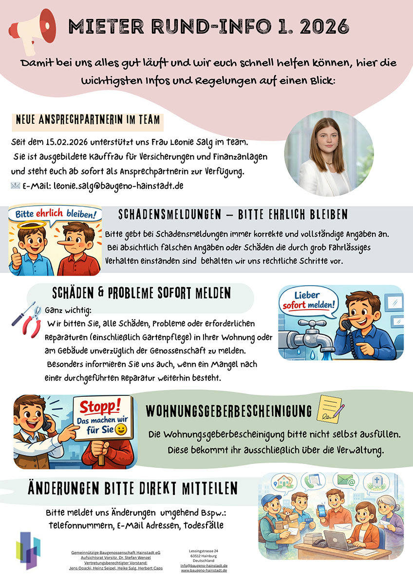 Mieterrundinfo Baugenossenschaft Hainstadt